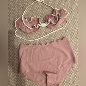Marysia Ruffle Bikini with High Waisted Bottoms